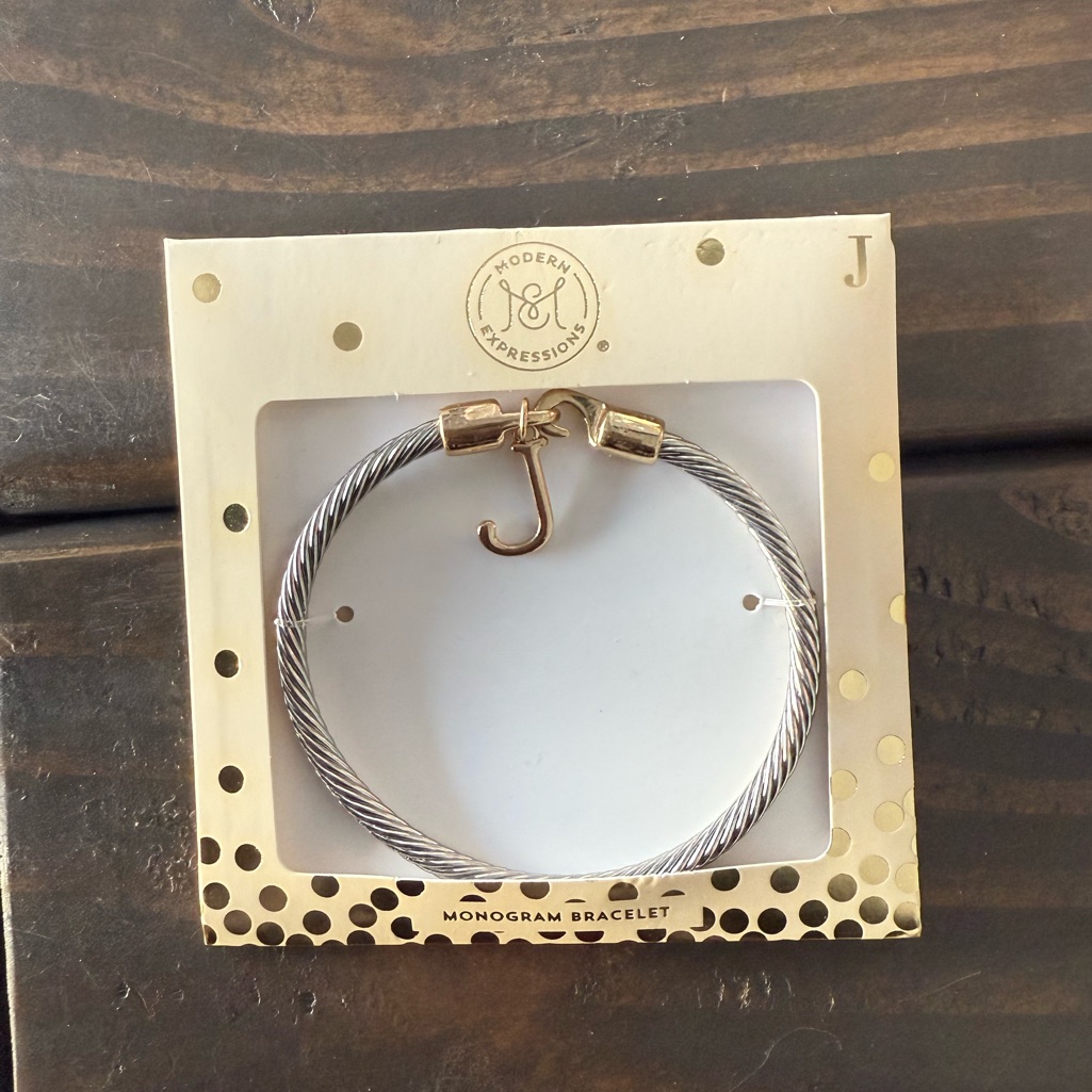 Expressions Silver Monogram Bracelet